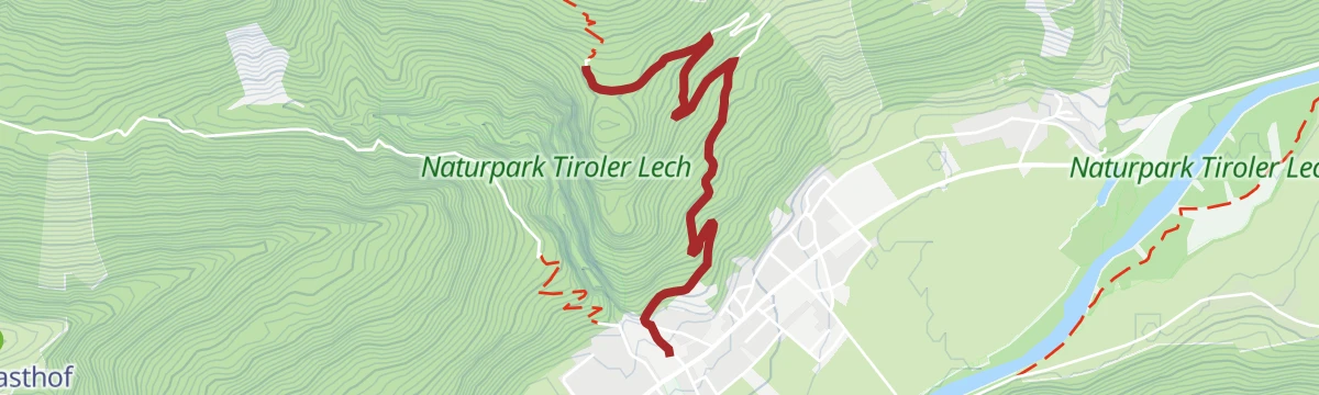 Route map: Elbigenalp - Kasermandl